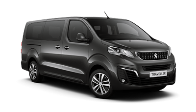 Le minivan Peugeot Traveller Expert 8 + 1 est prêt pour les plus grandes familles.  Réservez et profitez-en.